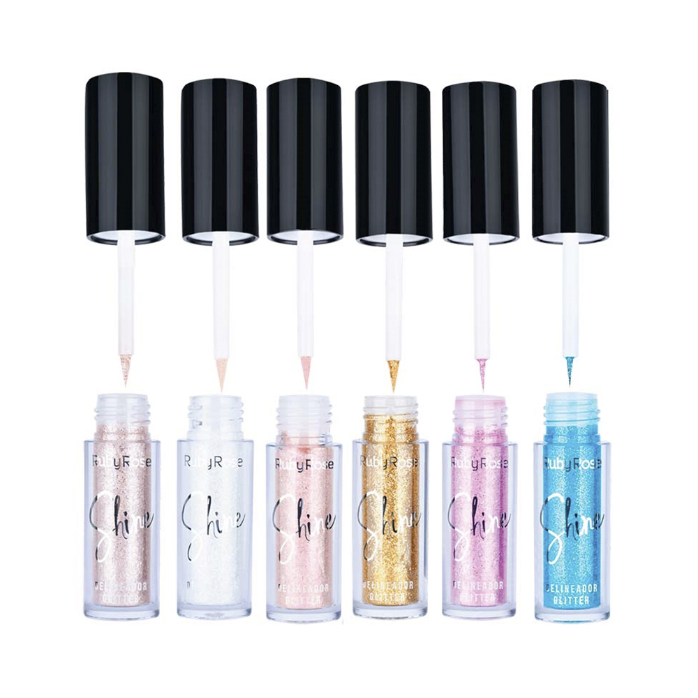 (SRR-HB8416) delineador glitter Ruby Rose ___ PACK X3