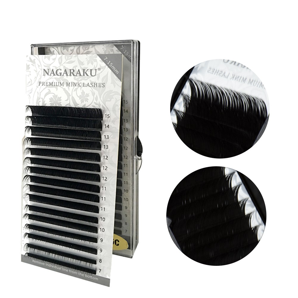 (SPNK002) EXTENSIONES PESTAÑAS NAGARAKU 7-15MIX ___ pack X3