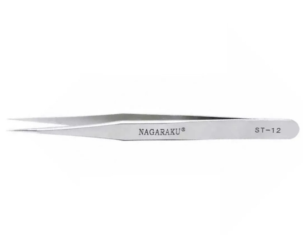 pinza de/para extensiones pestañas Nagaraku Recta ST-12 