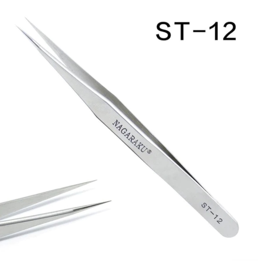 pinza de/para extensiones pestañas Nagaraku Recta ST-12 