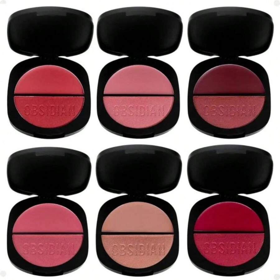 paletas de rubores en crema + rubores en polvo Obsidian Gemini Ruby Rose 