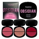 paletas de rubores en crema + rubores en polvo Obsidian Gemini Ruby Rose 