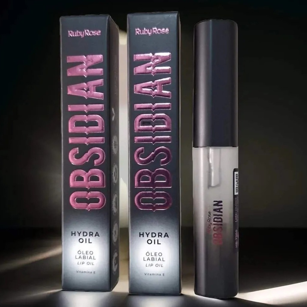 Lip oil brillos labiales transparentes Hydra Oil Obsidian Ruby Rose
