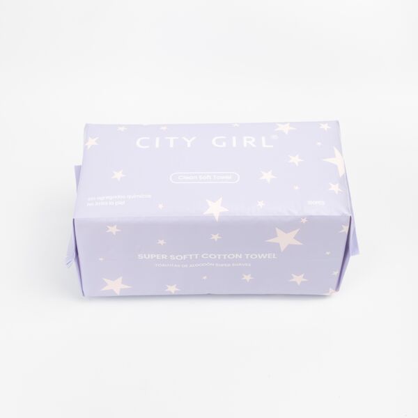 Toalla Facial X100 de Algodon Desechable para Desmaquillar City Girl