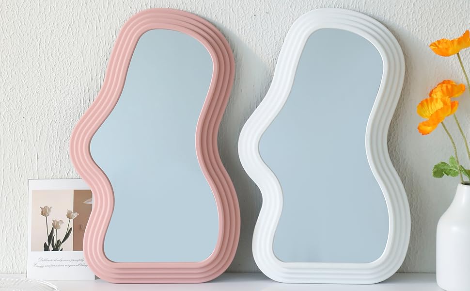 espejos bordes curvos ondulados para pared grande 41x25