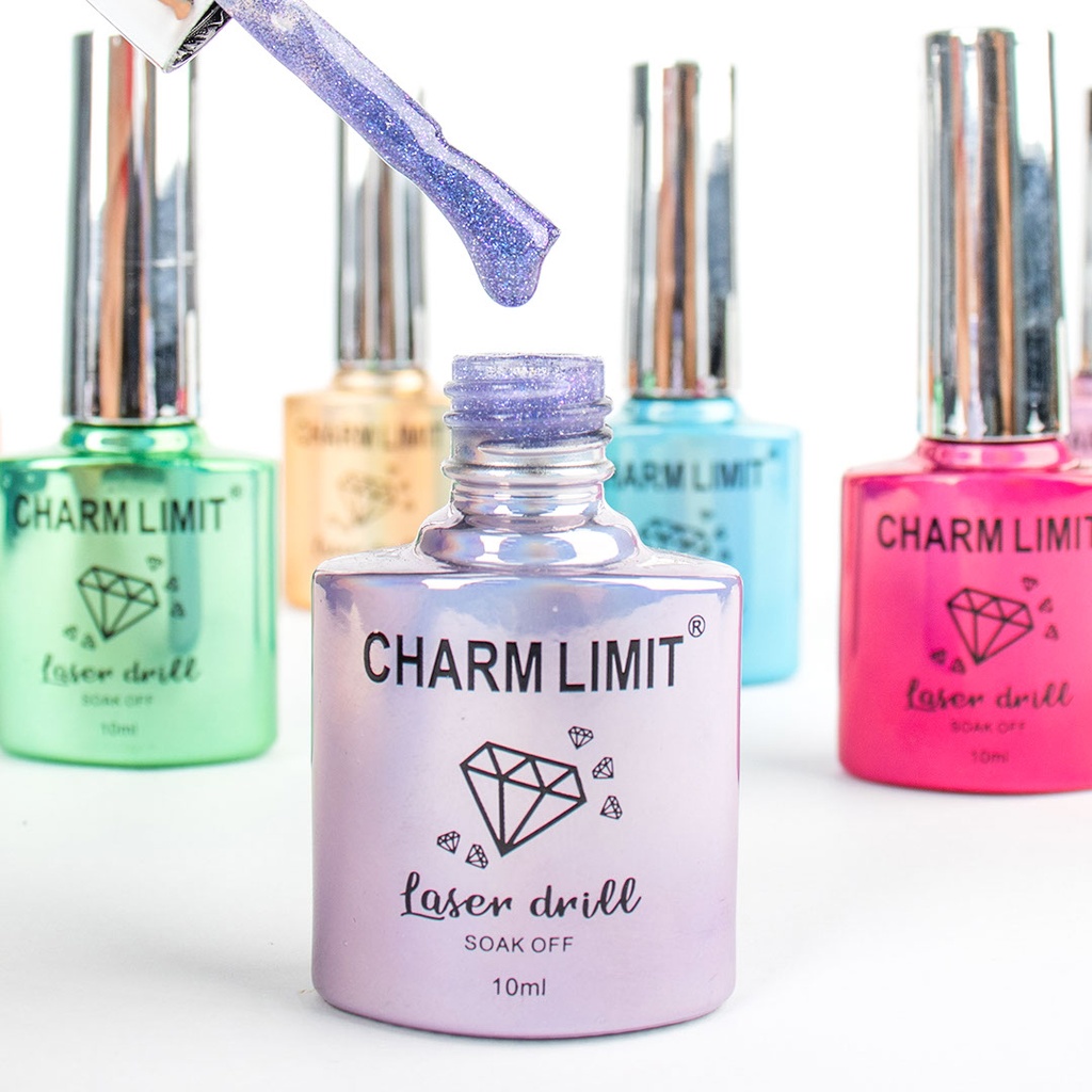 (SUE072) ESMALTE SEMIPERMANENTE CHARM LIMIT REFLECTIVO LASER DRILL___ pack x12