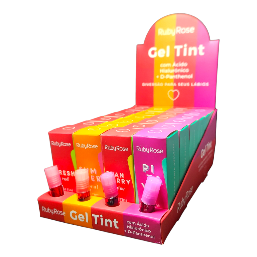 (SRR-HB555) tinta gel labial Ruby Rose ___ PACK X3