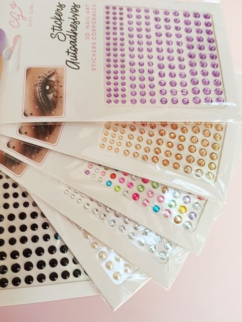 (PTMR032) strass autoadhesivo para rostro___ PACK X6