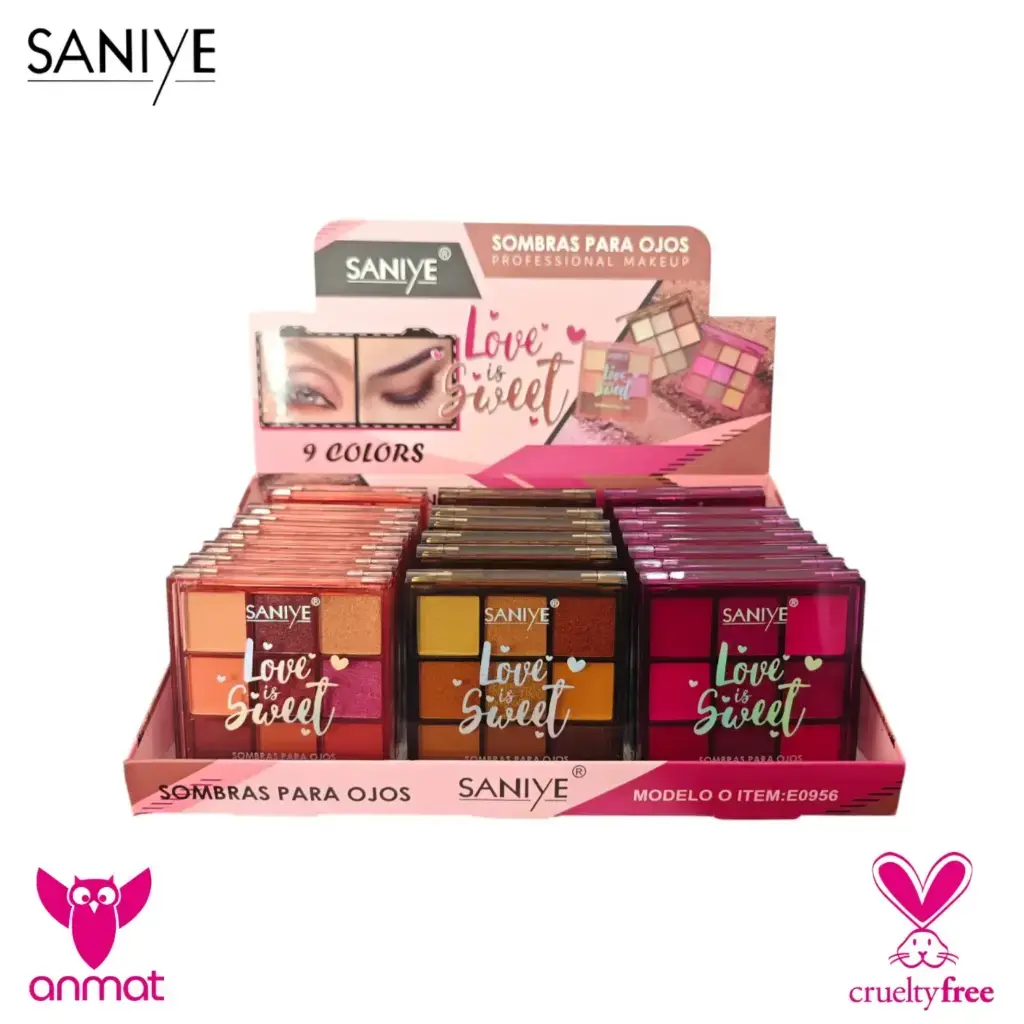 [SSY-E0956-C] paletas de sombras para ojos Love Is Sweet Saniye (Caja X24).webp