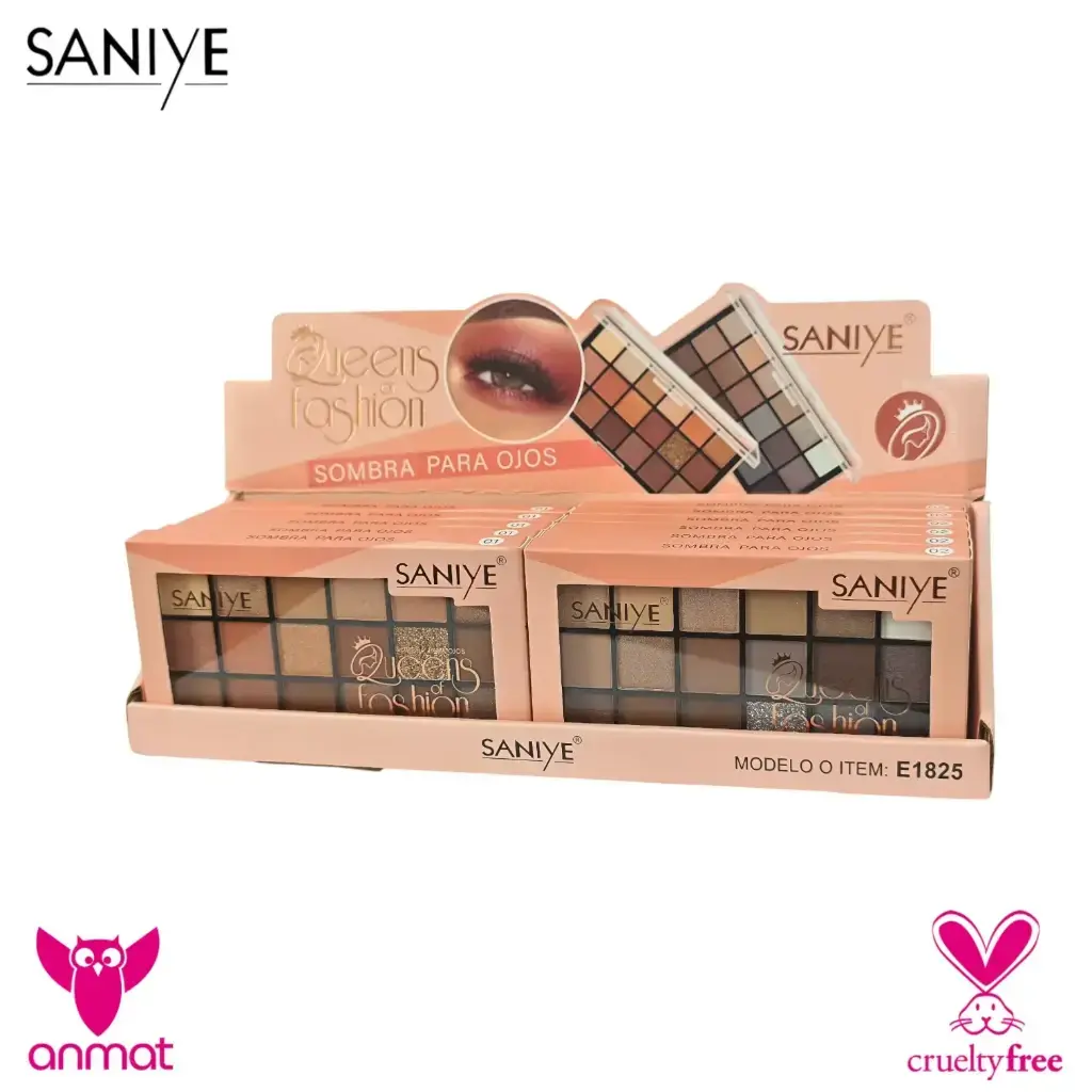 [SSY-1825-C] paletas de sombras para ojos Queens Of Fashion Saniye (Caja X24).webp