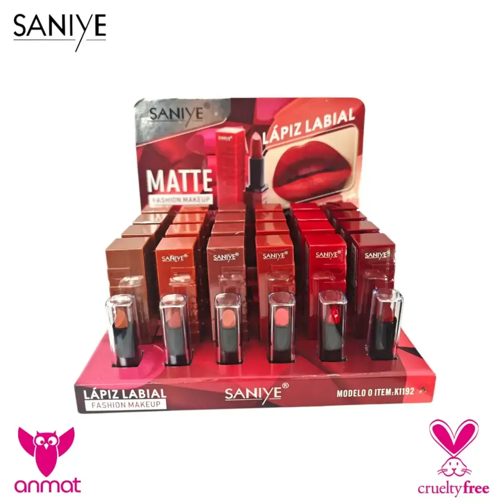 [SSY-1192A-C] Lapiz Labial serie A Saniye  (Caja X24).webp