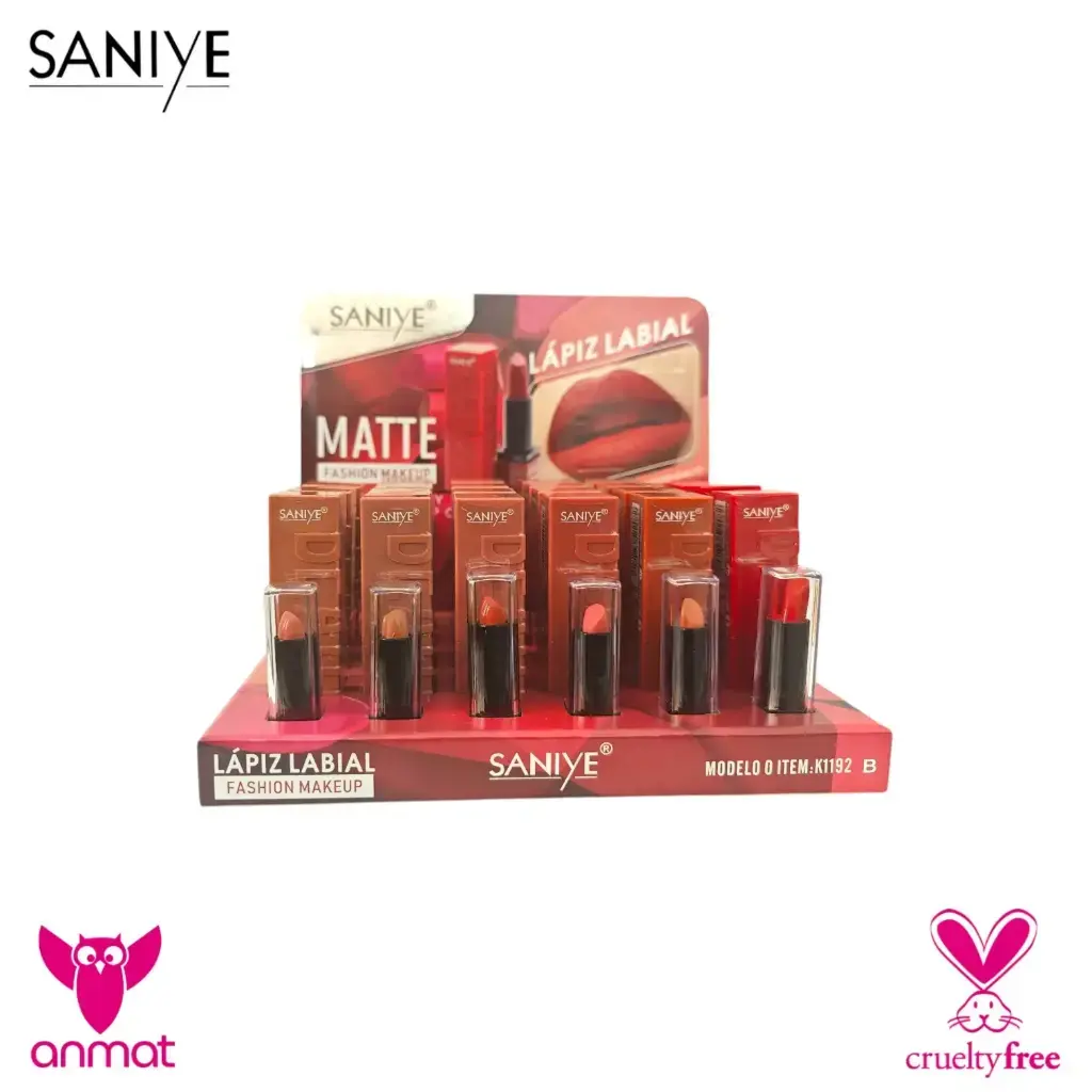 [SSY-1192B-C] Lapiz Labial serie B Saniye  (Caja X24).webp