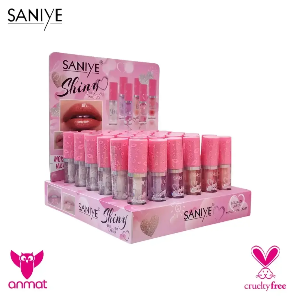 [SSY-L1367-C] brillo labial shiny SANIYE  (Caja X36).webp