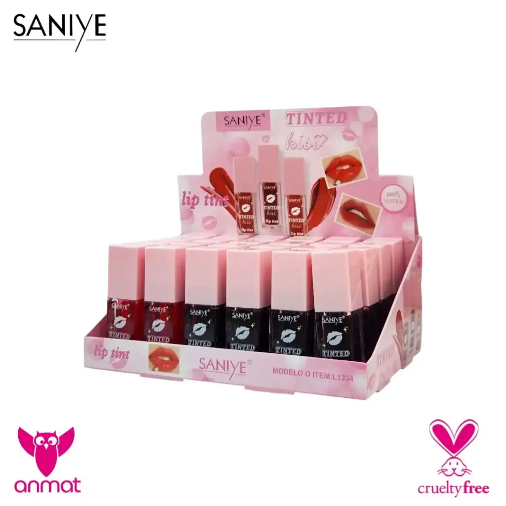 [SSY-L1334-C] tinta labial líquida Tinted Kiss SANIYE (Caja X24).webp