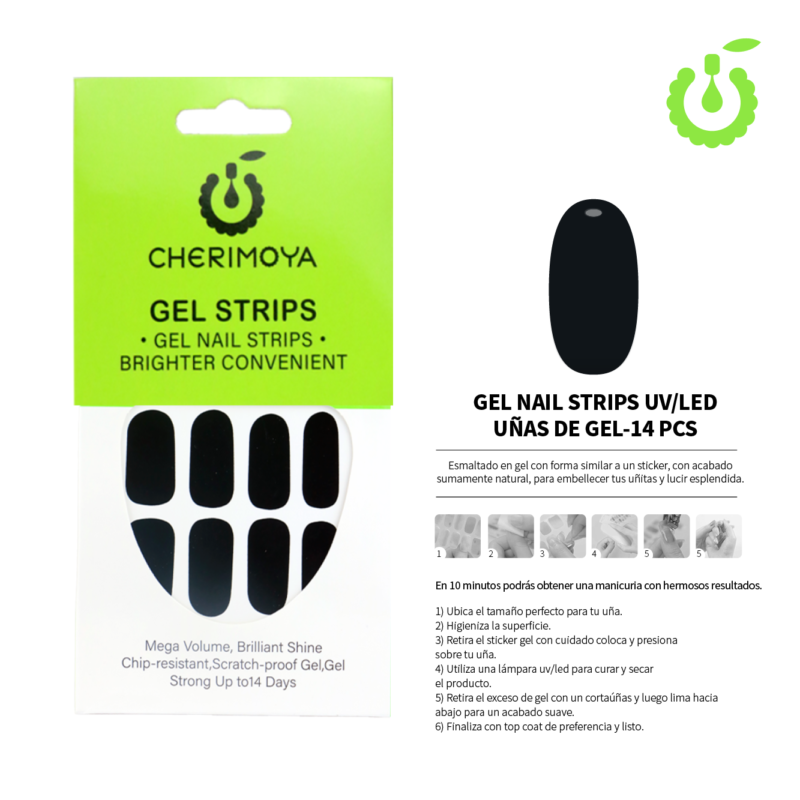 (BH011097) sticker semipermanente gel strips Cherimoya ___ PACK X12
