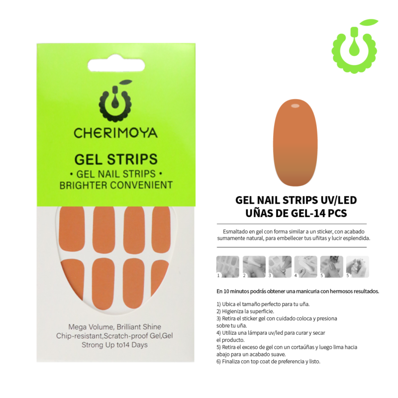 (BH011097) sticker semipermanente gel strips Cherimoya ___ PACK X12