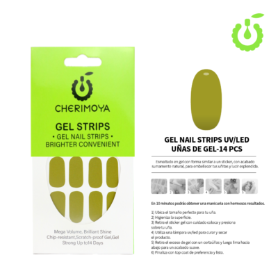 (BH011097) sticker semipermanente gel strips Cherimoya ___ PACK X12