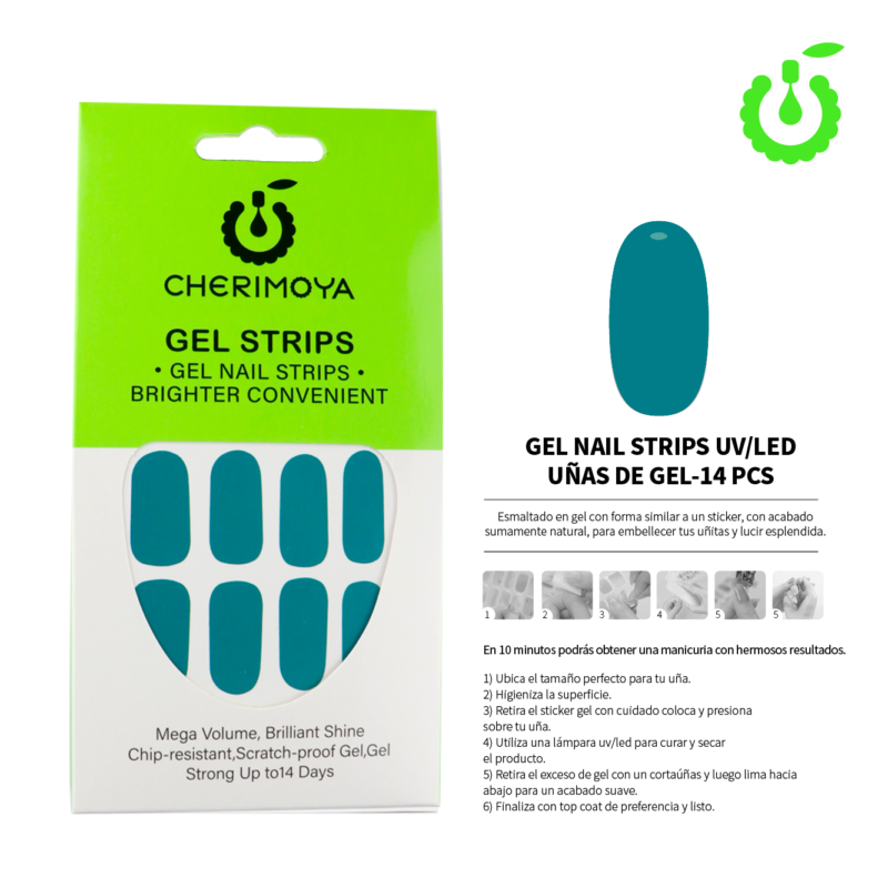 (BH011097) sticker semipermanente gel strips Cherimoya ___ PACK X12