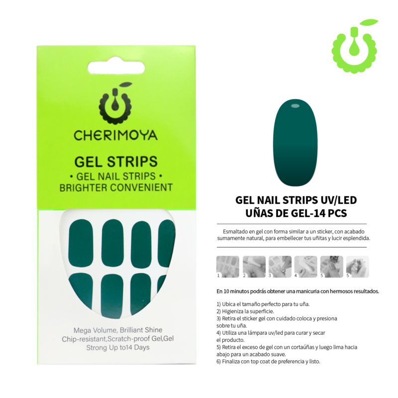 (BH011097) sticker semipermanente gel strips Cherimoya ___ PACK X12