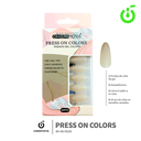 (BH001204) set X24 pcs press on uñas Cherimoya ___ PACK X12