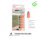 (BH001204) set X24 pcs press on uñas Cherimoya ___ PACK X12
