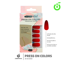 (BH001204) set X24 pcs press on uñas Cherimoya ___ PACK X12