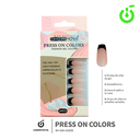 (BH-80A-KS) set X24 press on uñas coffin Cherimoya ___ PACK X12