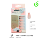(BH-80A-KS) set X24 press on uñas coffin Cherimoya ___ PACK X12