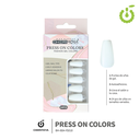 (BH-80A-YS) set X24 press on coffin brillo Cherimoya ___ PACK X12