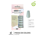 (BH-80A-YS) set X24 press on coffin brillo Cherimoya ___ PACK X12