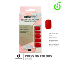 (BH-69-SH) set X24 press on cuadrado uñas autoadhesivas Cherimoya ___ PACK X12