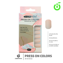 (BH-69-SH) set X24 press on cuadrado uñas autoadhesivas Cherimoya ___ PACK X12