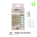 (BH-69-YS) set X24 press on cuadrado uñas autoadhesivas ___ PACK X12