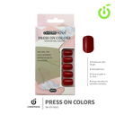 (BH-69-YS) set X24 press on cuadrado uñas autoadhesivas ___ PACK X12