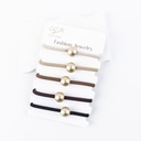 Colitas Para Cabello Marron Con Bolita Brillante x5 Unidades- City Girl