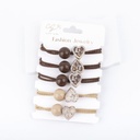 Colitas Para Cabello Marron Con Corazones x5 Unidades- City Girl