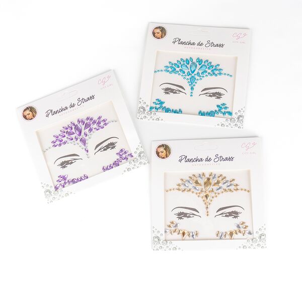 Gemas/Strass Para el Rostro Varios Tonos City Girl
