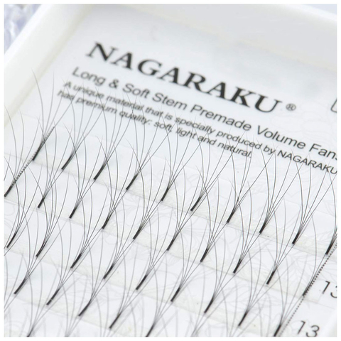 (SNK12-4D) extensiones pestañas Nagaraku D abanico 4D ___ PACK X2