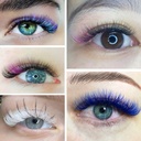 (SNK15) extensiones para pestañas Nagaraku D tecnologicas abanico mix color 8-15mm ___ PACK X2