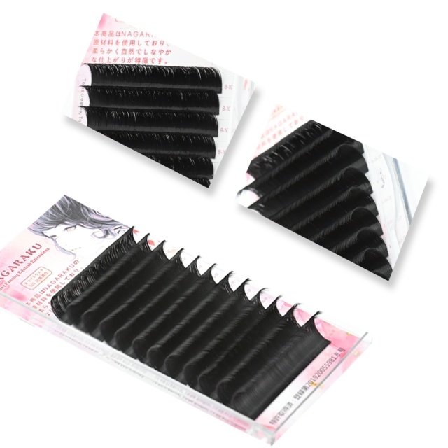 (SNK18) extensiones para pestañas Nagaraku tecnologicas en abanico bloom mega volumen ___ PACK X2