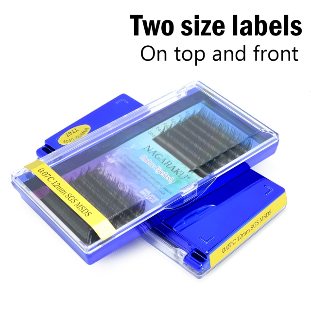 (SNK22) extensiones para pestañas Nagaraku Ombre combinadas ___ PACK X2