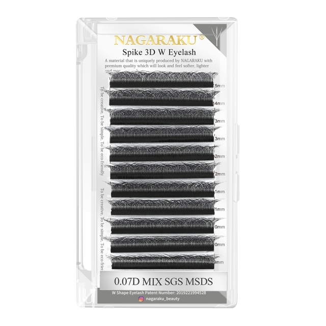 (SNK23) extensiones para pestañas Nagaraku tecnologicas mix 3D W premium ___ PACK X2