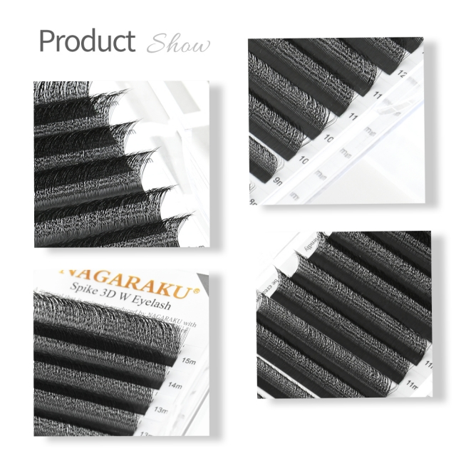 (SNK23) extensiones para pestañas Nagaraku tecnologicas mix 3D W premium ___ PACK X2