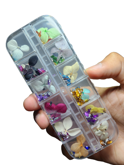 (SJ-016) decoracion flores para uñas ___ PACK X12