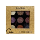 (SRR-HB8087) GLITTER CREMOSO 9 TONOS RUBY ROSE ___ pack X3