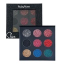 (SRR-HB8087) GLITTER CREMOSO 9 TONOS RUBY ROSE ___ pack X3