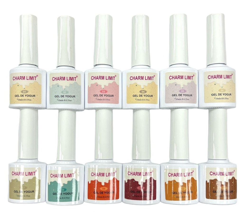 (SUE090) esmalte Charm Limit gel de yogurt ___ PACK X12