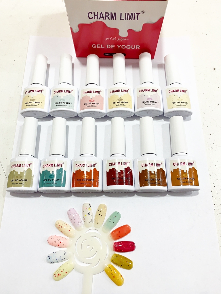 (SUE090) esmalte Charm Limit gel de yogurt ___ PACK X12