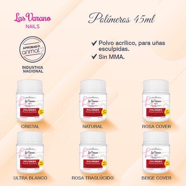 (SULV-POL45) polímero 45g "sin mma" Las Varano ___ PACK X3