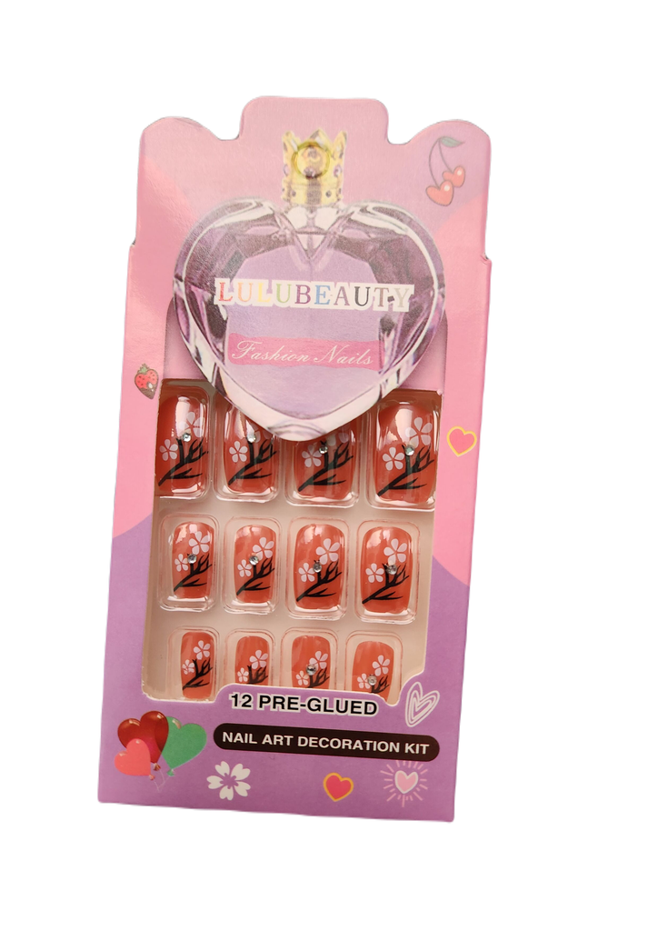 (SJ-064) uñas postizas infantiles ___ PACK X12